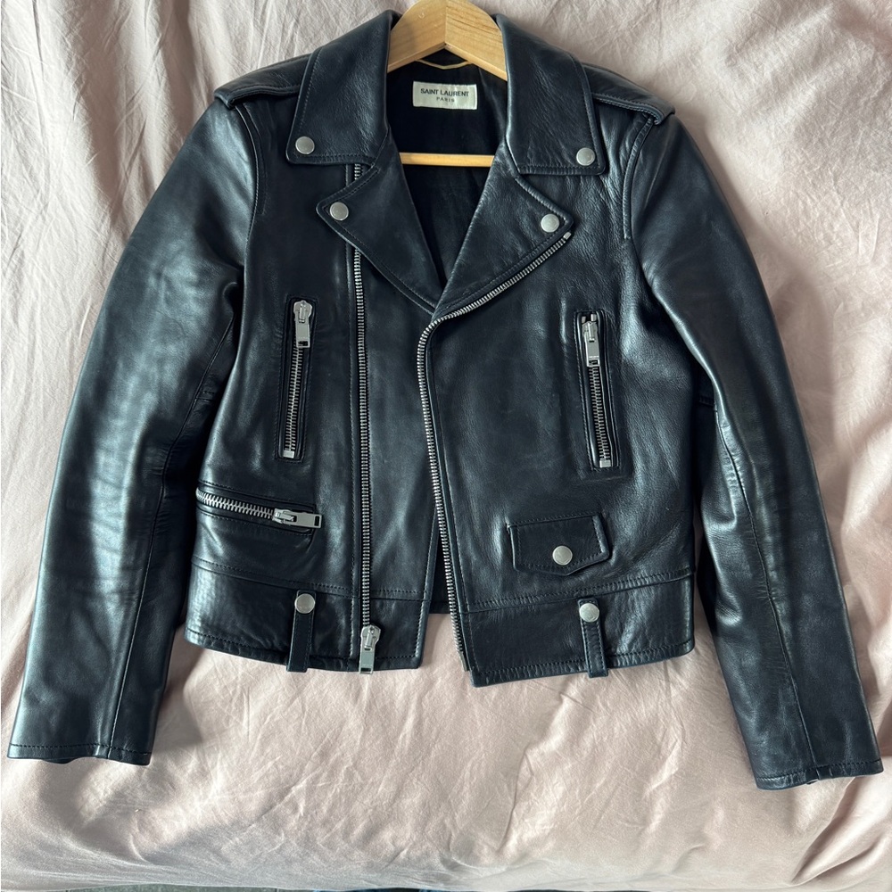 Saint Laurent Black Leather Jacket F36
